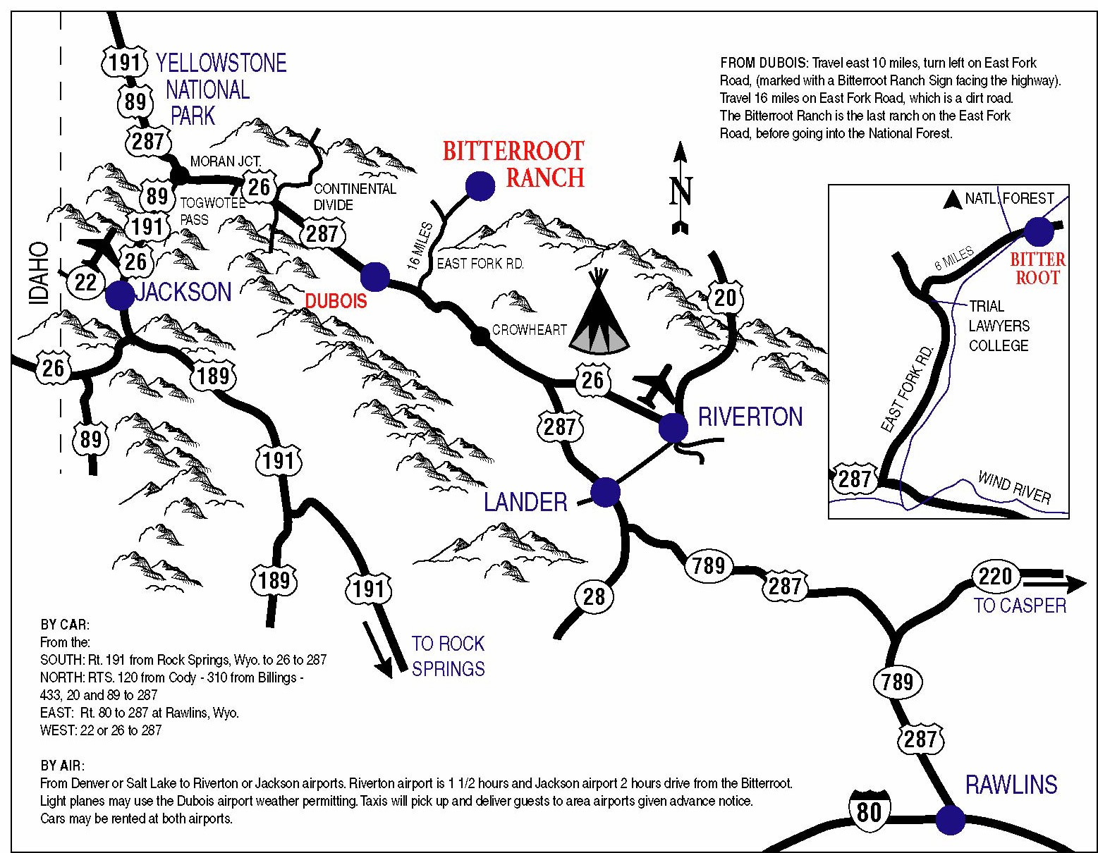 Getting to the Ranch - Directions to Bitterroot Ranch | Bitterroot Ranch